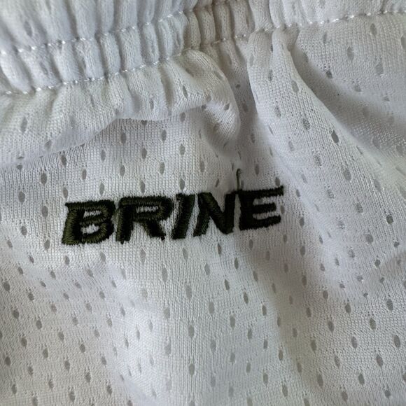 BRINE REIGN ON White With Green Accents Drawstring Athletic Shorts Small ? - Picture 3 of 10